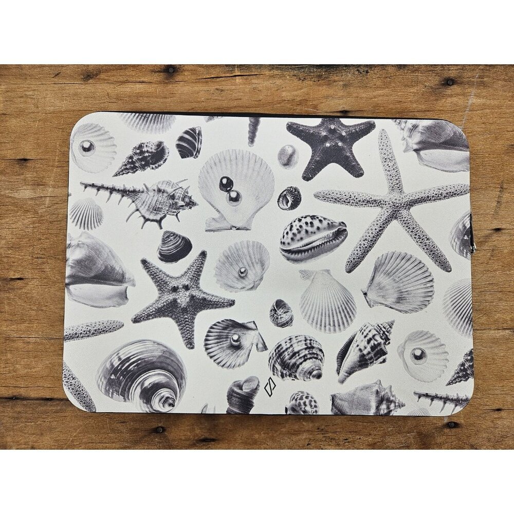 New Burga Shell Mosaic 13 inch Vegan Leather Laptop Sleeve